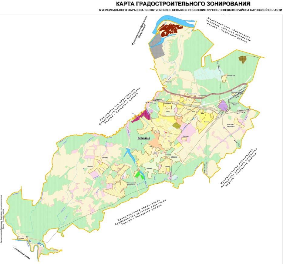 Карта град зон Кстининское сп (2021).